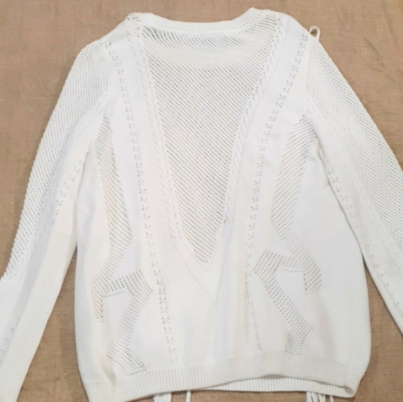 FRENCH CONNECTION Size 12 Heavy Crochet Knit Jumper - Picture 5 of 5